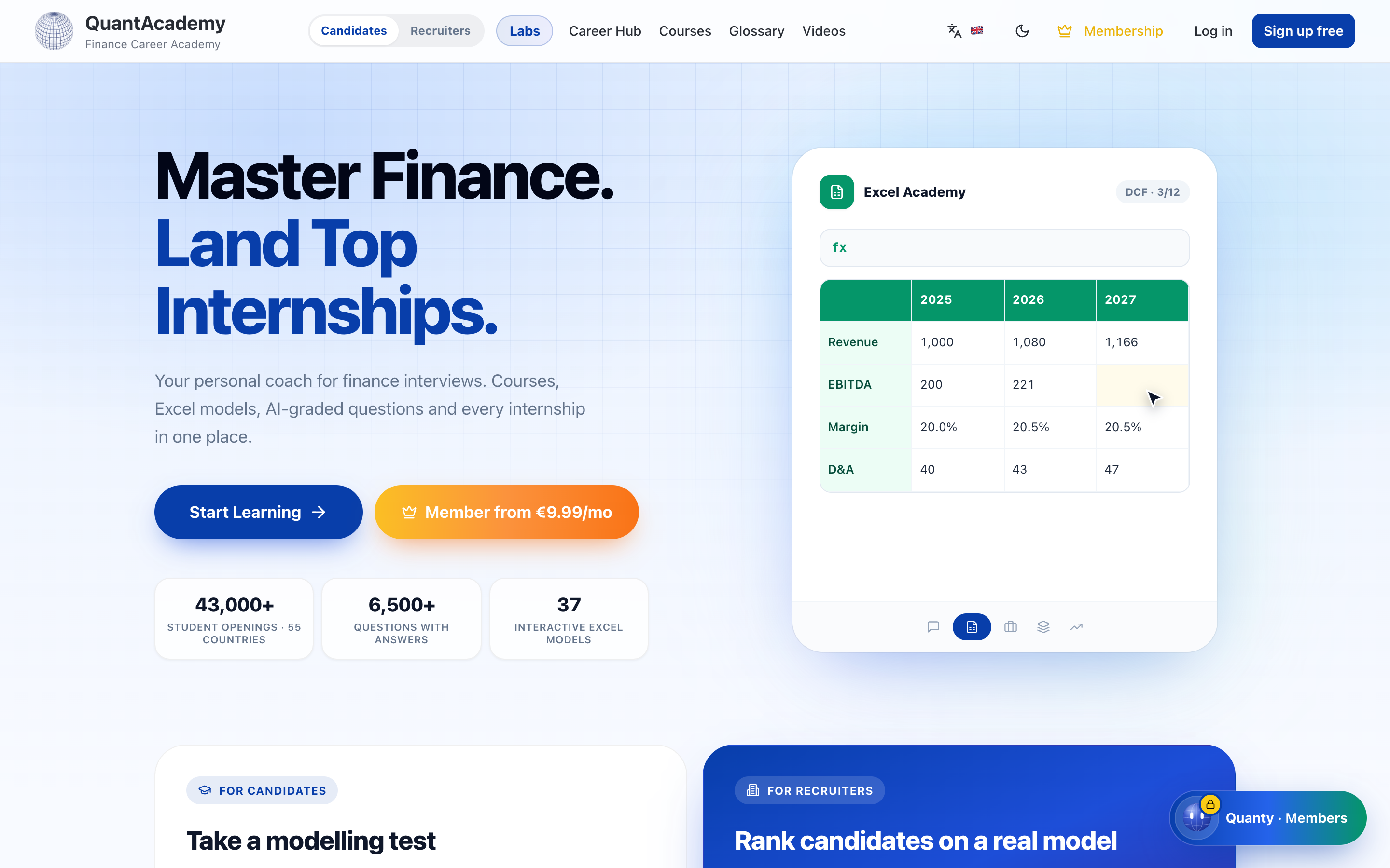QuantAcademy home page